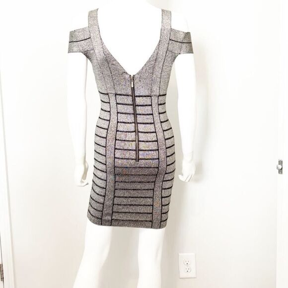 Guess Black and Gold Bandage Dress - Picture 3 of 7